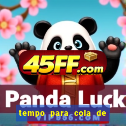 tempo para cola de cano secar